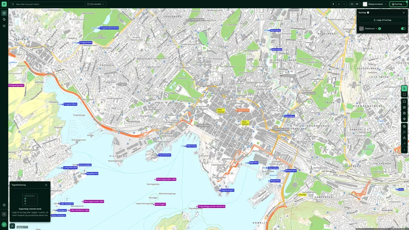 Stedsnavn i Placepoint