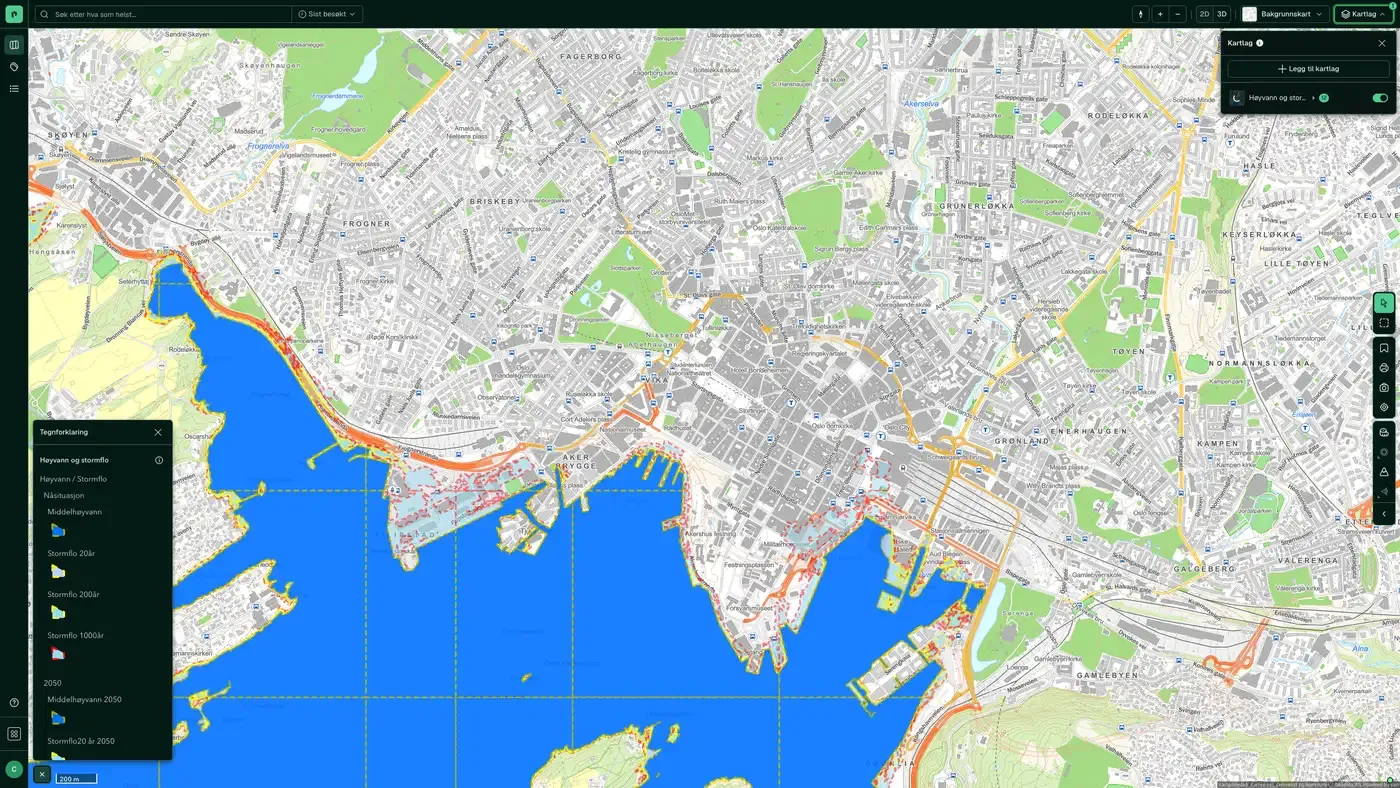 Høyvann og stormflo i Placepoint