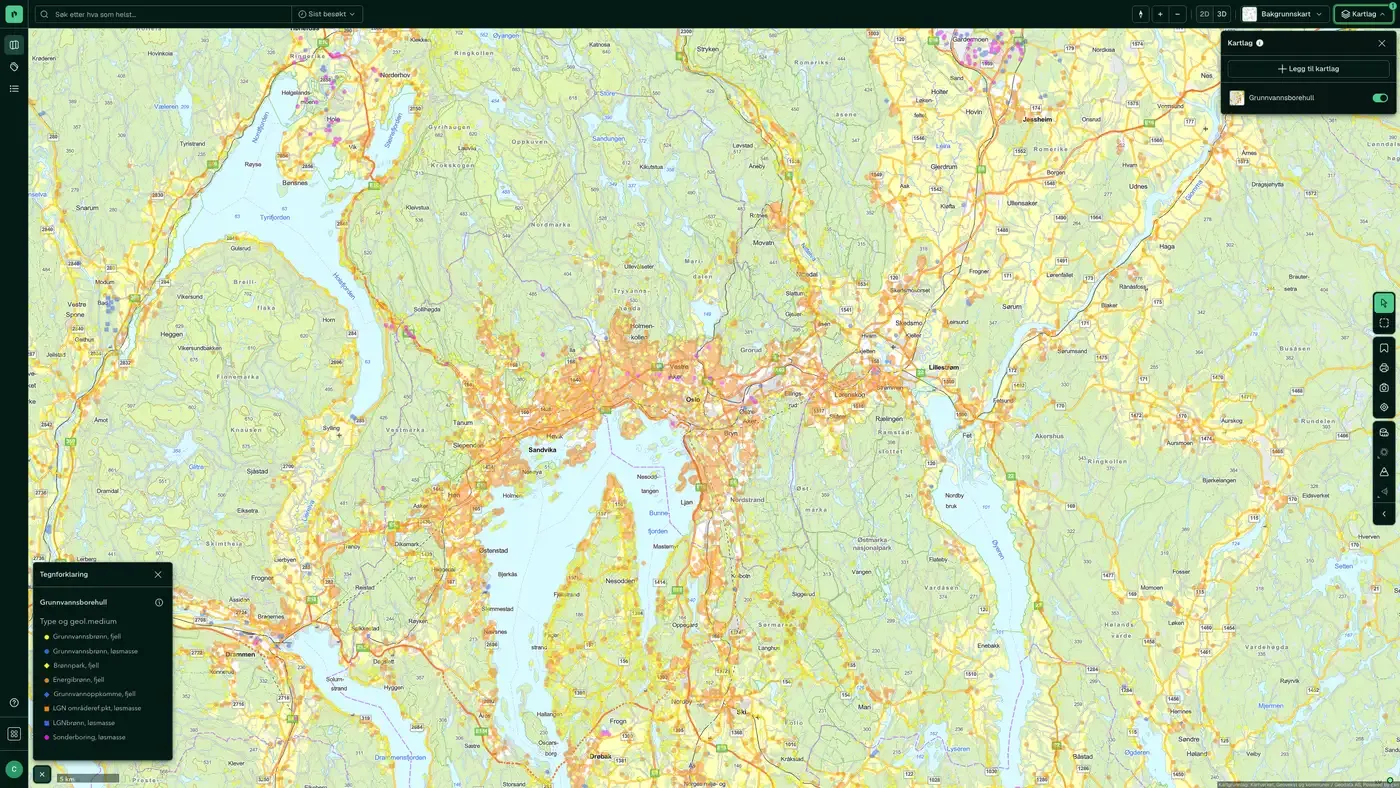 Grunnvannsborehull i Placepoint