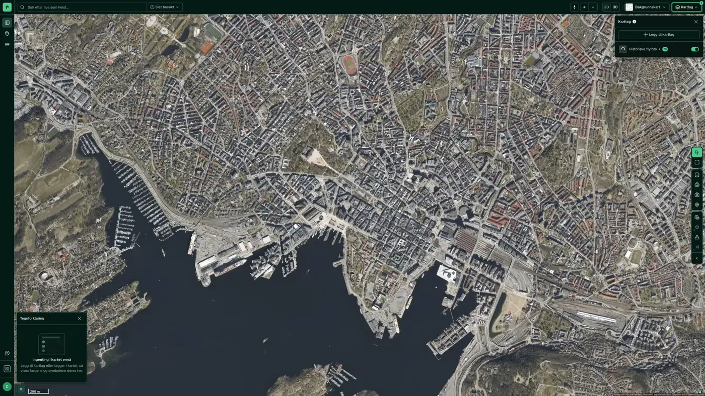 Historiske flyfoto i Placepoint