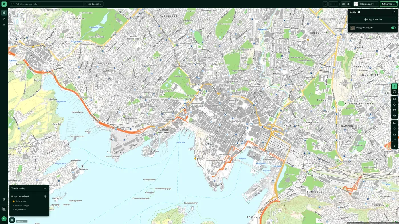 Utslipp fra industri i Placepoint
