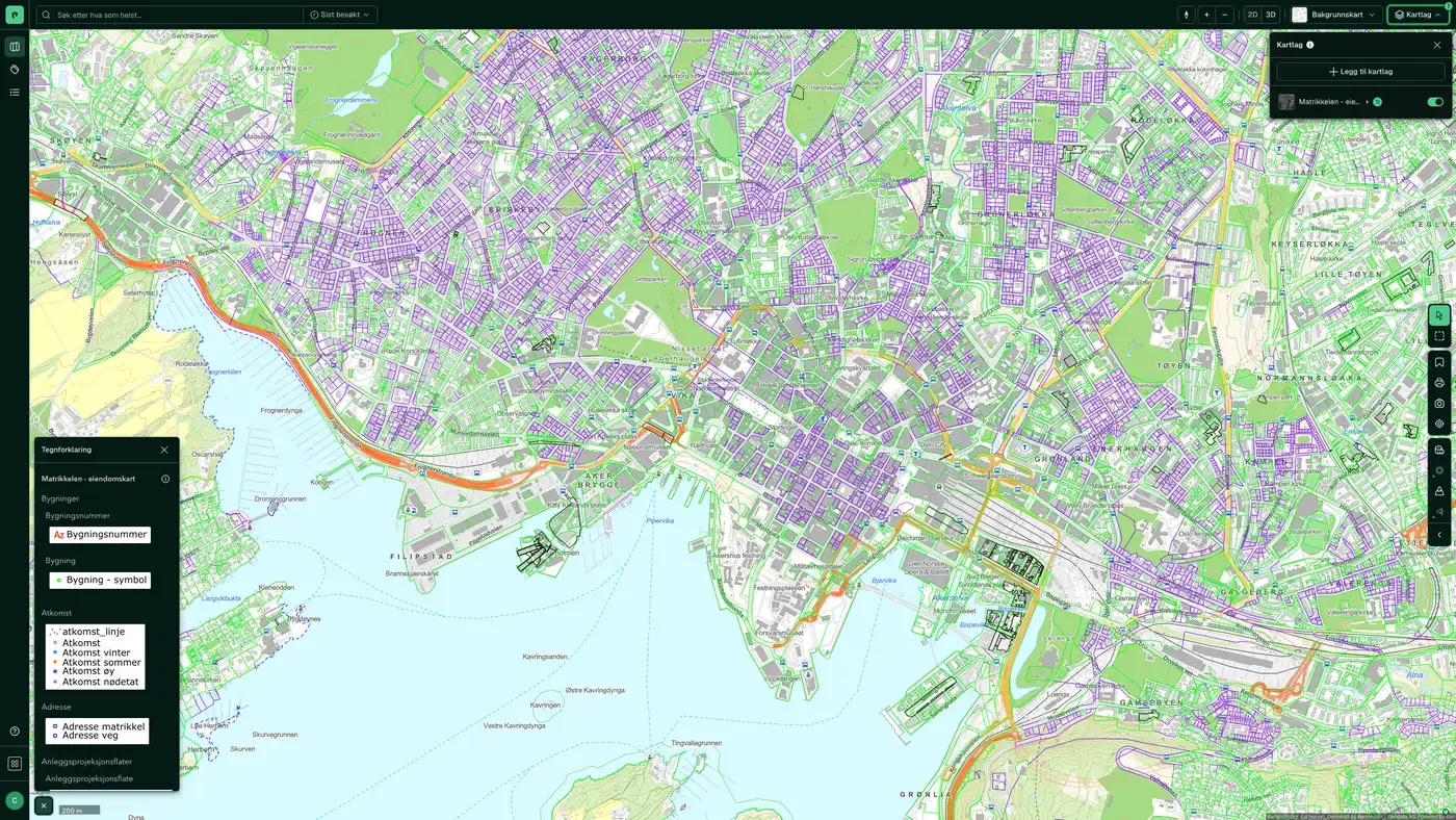 Matrikkelen - Eiendomskart i Placepoint