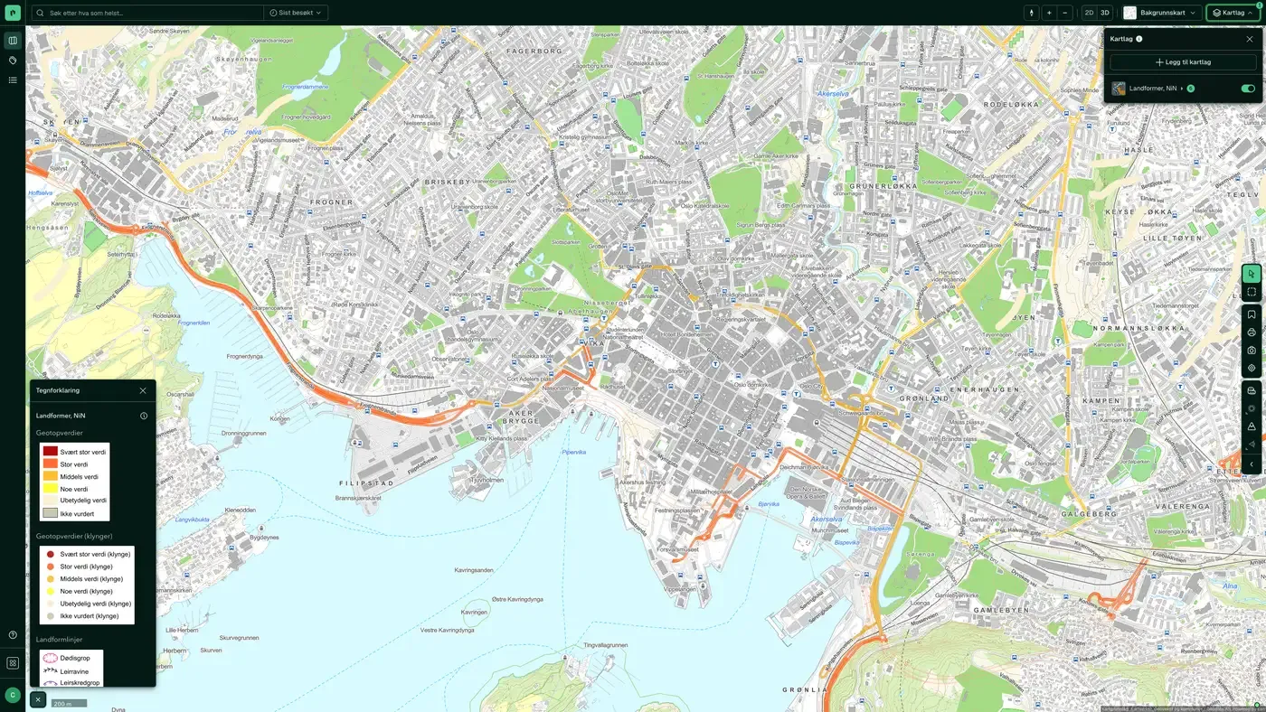 Landformer, NiN i Placepoint